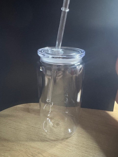 CLEAR PLASTIC JAR TUMBLER
